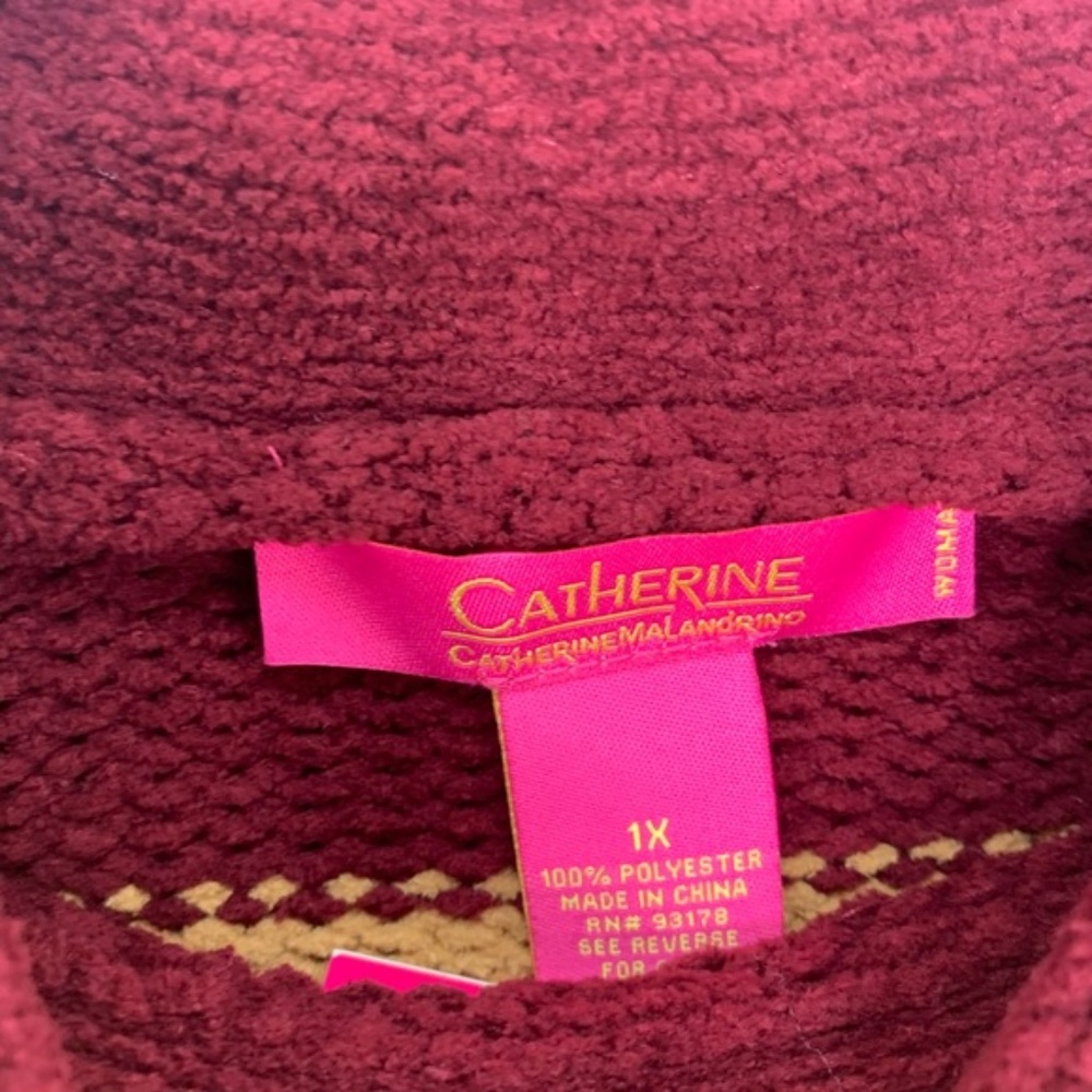 Catherine Malandrino Funnel Neck Chenille Sweater Size 1X - Picture 4 of 12